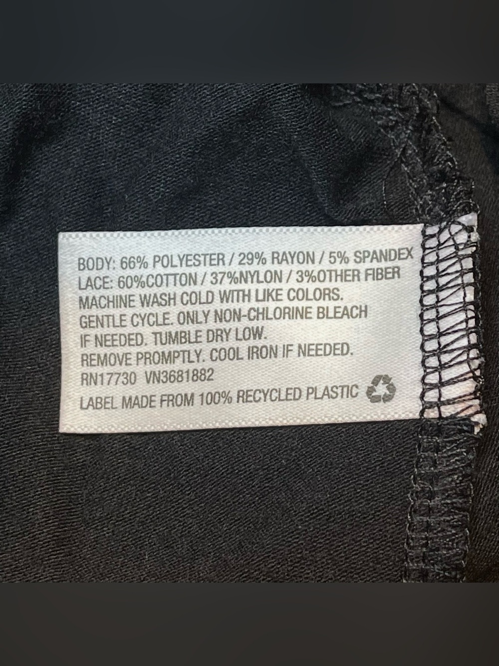 PURE ENERGY- Black Tube Top Maxi Dress - Lace Insert Layers - NWT - 1X - Picture 6 of 6